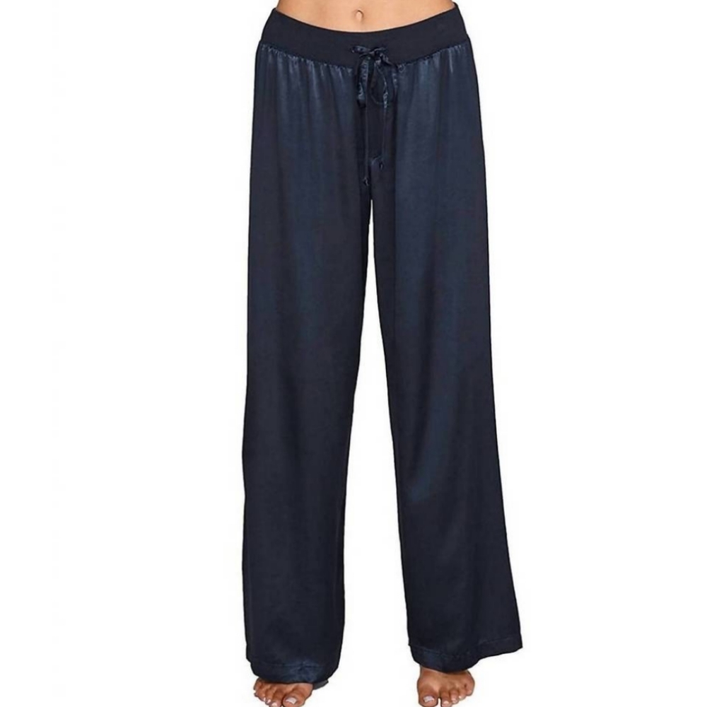 NWOT PJ HARLOW JOLIE SATIN PANT IN NAVY